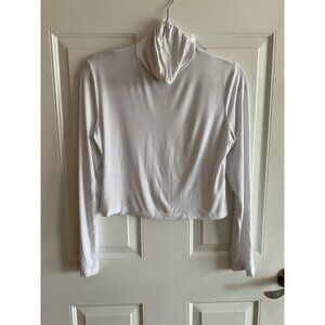 Herou Women Long Sleeve Crop Top Turtleneck Soft Lightweight Large